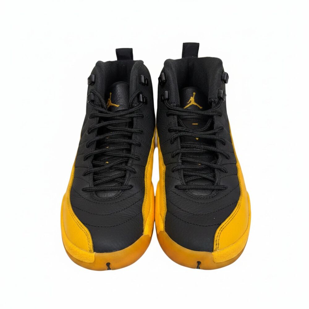 Jordan 12 Retro University Gold Black Youth Sneakers Size 5Y
